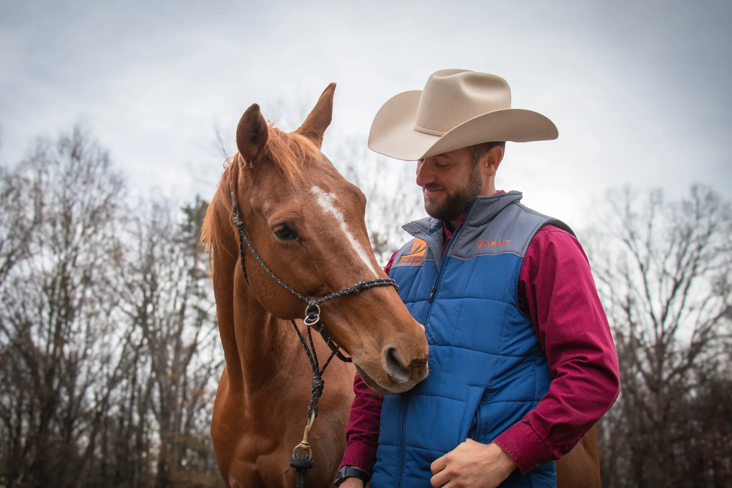Scott Purdum working groundwork with a horse